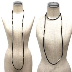 エルメストーテム ドゥブルトゥール レザー ネックレス ロング aq12945 