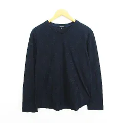 ミッシェルクランオム M.K HOMME カットソー Tシャツ 長袖 Vネック 地模様 51 ネイビー ※EKMのサムネイル