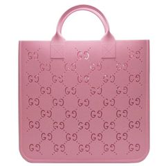 極美品】グッチ チルドレン トートバッグ ラバー GG柄 パンチング