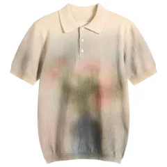 マルタンマルジェラ メンズ トップス ポロシャツ コットン ニット Maison Margiela Knitted Cotton Polo Shirt Ecru エクリュのサムネイル