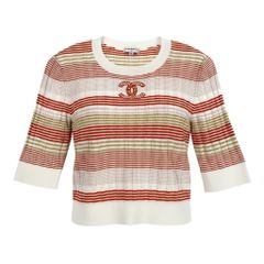 CHANEL 半袖 ニット ボーダー ココマーク 34 - メルカリ