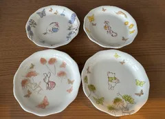 maebata Disney ディズニー ボタニカル プーさん ティガー ピグレット イーヨー 小皿セット 69151のサムネイル