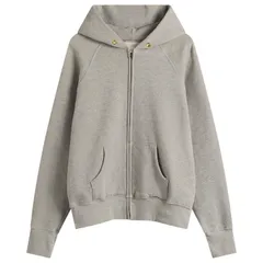 レス ティエン メンズ アウター パーカー・スウェット Les Tien Heavyweight Raglan Zip Hoodie Heather Grey グレーのサムネイル