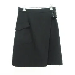 ミスティウーマン mysty woman ショートパンツ ボトムス ラップ ストレッチ F ブラック ※EKMのサムネイル