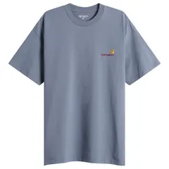 カーハート メンズ トップス Tシャツ Carhartt WIP American ScriptShirt Shady Blue ブルー