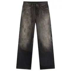 アクネ ストゥディオズ メンズ ボトムス デニムパンツ ワイドレッグ ジーンズ Acne Studios 1981 Black Trafalgar Wash Wide Leg Jeans Blackのサムネイル