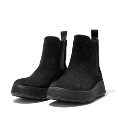 フィットフロップ レディース シューズ ブーツ・レインブーツ チェルシーブーツ スエード チェルシー FitFlop FMode Suede Flatform Chelsea Boots All Blのサムネイル