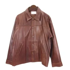ジョンブル JOHNBULL 25AW ラムレザー ブルゾン ジャケット M ブラウン JM254L01のサムネイル