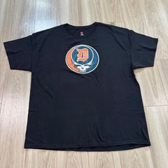 MLB デトロイトタイガース Tシャツ L リンガー 杢グレー ネイビー 