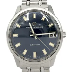 腕時計 メンズ ジラールぺルゴ ジャイロマティック　Gyromatic AT ネイビー文字盤 Girard Perregaux メンズウォッチ Cal.460.241 デイト 自動巻き ステンレススチール    シルバー【中古品】のサムネイル