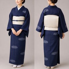お買得】夏着物と名古屋帯セット 小紋 絽 紗 普段着夏コーデ 着丈154