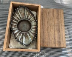 純銀 輪花皿 木箱入り 金属工芸 - メルカリ
