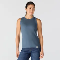 カーハート レディース トップス シャツ Carhartt Womens Tencel Rib Tank Iron Blue ブルーのサムネイル