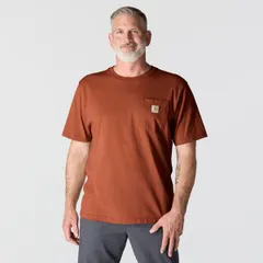 カーハート メンズ トップス Tシャツ Carhartt Mens K87 PocketShirt Homestead Red レッド