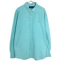 ラルフローレン オックスフォードシャツ ボタンダウン 水色 XXL - メルカリ