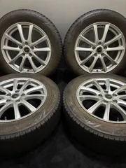 ★215/60R17 BRIDGESTONE/VRX3 22年製 PREO 17インチ 7J +53 114.3 5H スタッドレス 4本 カローラクロス エスティマ C-HR (南7-M321)のサムネイル