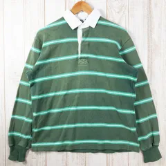 ✉️Men's M グリーン系 Barbarian ( バーバリアン ) ラグビーシャツ ラガーシャツ レギュラーカラー カナダ製 コットン ウェア トップス インナー シャツ ロングスリーブシャツ z00050141  コットン ロングスリ