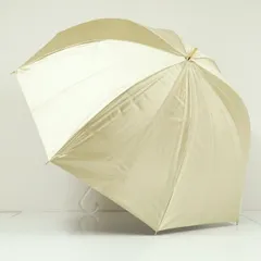 完全遮光折日傘 芦屋ロサブラン USED美品 ラージサイズ 晴雨兼用 プレーン オリーブ 光沢 UV 遮光 遮熱 60cm S3949のサムネイル
