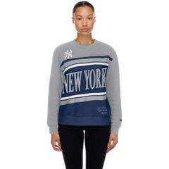 뉴엘라 레이디스 아우터 파커 스웨트 크루넥 셔츠 New Era Womens New York Yankees Navy Game Day Crewneck Sweats