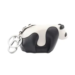 ロエベ LOEWE コインケース パンダ コインパース ブラック/ホワイト レザー パンダ コインケース レディース Used Aのサムネイル