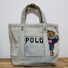 廃盤品❤美品 ポロラルフローレン 刺繍 ポロベア トートバッグ 白 クマ