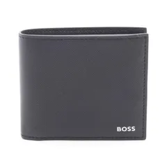 ヒューゴボス HUGO BOSS 二つ折り財布 50536710001 ブラック レザー 二つ折り財布 メンズ 新品のサムネイル