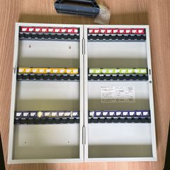 事務・店舗用品 エッサム「印箱」レトロ 両面回転式