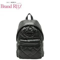 中古 マークジェイコブス キルティング リュック バックパック ブラック 合成皮革 ナイロン レディース MARC JACOBS 【送料無料】【西神店】