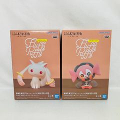마법 소녀 마도카 ☆ 마기카 Fluffy Puffy 큐베에 & 베베 프라이즈 피규어 2 개 정리 세트 / 전 2 종 마도 마기 플라피 퍼피 BANDAI