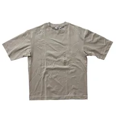 【新品タグ付き】UNIQLO U エアリズムコットンオーバーサイズTシャツ 5分袖 ライトグレー メンズM【ATB】