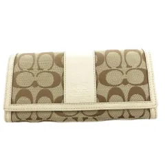 コーチ COACH 長財布 ウォレット シグネチャー レザー ロゴ 茶 ブラウン /FF ■ECG003