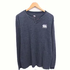 カンタベリー CANTERBURY トレーナー スウェット ロゴ刺繡 キーネック 綿 コットン 長袖 XL ネイビー 紺 /TT ■ECD004のサムネイル