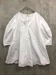 IENA イエナ タックスリーブフレア ブラウス ストライプ ホワイト