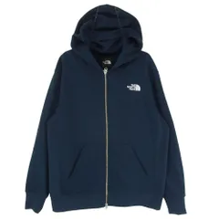 THE NORTH FACE ノースフェイス NT11952 Square Logo FullZip スクエア ロゴ フルジップ フーディ パーカー ネイビー系 L【中古】