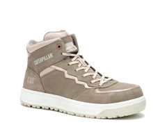캐터필러 여성 신발 운동화 Caterpillar Streamline Court Mid Composite Toe Work Sneaker Womens GreyBeige 회색