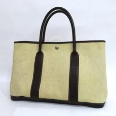     中古 エルメス バッグ ガーデンパーティPM トートバッグ Bランク トワルアッシュ ベージュ ブラウン レディース HERMES 【送料無料】【西神店】のサムネイル
