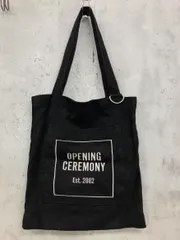 OPENING CEREMONY オープニングセレモニー スエード ロゴ刺繍 トート バッグ 黒 ■■ レディースのサムネイル