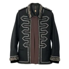 81e27【デッドストック】GUCCI グッチ 2008AW ランウェイ着 スタッズ チェーン装飾 ナポレオンジャケット サイズ44 フリーダ ジャンニーニ期 フォールコレクション ミリタリー フサールジャケット Archive k02iのサムネイル