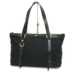     中古 グッチ GGキャンバス アビー トートバッグ ABランク 141470 ブラック 黒 GUCCI 【送料無料】【名谷店】のサムネイル