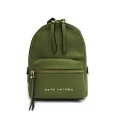    中古 美品 マークジェイコブス バックパック ミニリュック Aランク レザー ゴールド金具 カーキ レディース 【送料無料】【西神店】