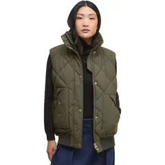 バブアー レディース トップス ベスト ジレ Barbour Becky Puffer Gilet Womens OliveAncient Tartan オリーブのサムネイル
