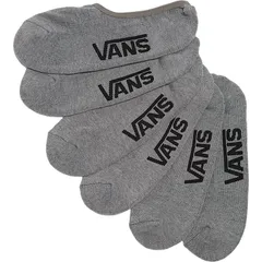 バンズ メンズ アンダーウェア 靴下 Vans Classic No Show Sock 3Pack Mens Heather Grey グレーのサムネイル