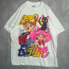 セーラームーン　古着　Tシャツ　半袖　白　ホワイト　メンズ
