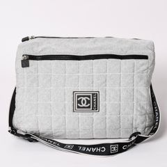CHANEL シャネル スポーツライン シルバー ボストンバッグ ウエスト 