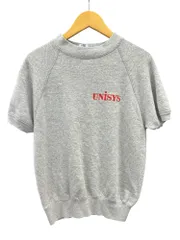 SOFFE 企業系 半袖刺繍スエット トレーナー ラグラン USA製 80S 90S 古着 ビンテージ UNISYS ユニシス M (38-40) グレー メンズ/027のサムネイル