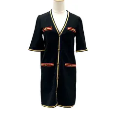 グッチ GUCCI ワンピース ブラック タイガーボタン 半袖 レーヨンのサムネイル
