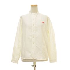 DANTON ホワイト ノーカラー 長袖シャツ 36 - メルカリ