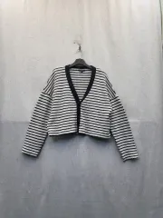 マッシモ ドゥッティ ストライプ クロップド カーディガンのサムネイル