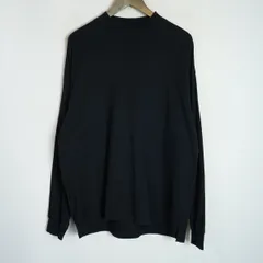 marka マーカ MOCK NECK - 40/2 COMBED KNIT モックネック ロングスリーブ Tシャツ 長袖 カットソー M21D-04CS01C 黒 サイズ1 3207Q★4のサムネイル
