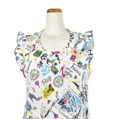 6月限定開催！7日間だけの感謝セール  鴨居羊子ワンピース　新品未使用‼️TUNIC　春夏  ノースリーブ　メロンジャガードシャンゼリゼ　63442　日本製　ホワイト色のサムネイル